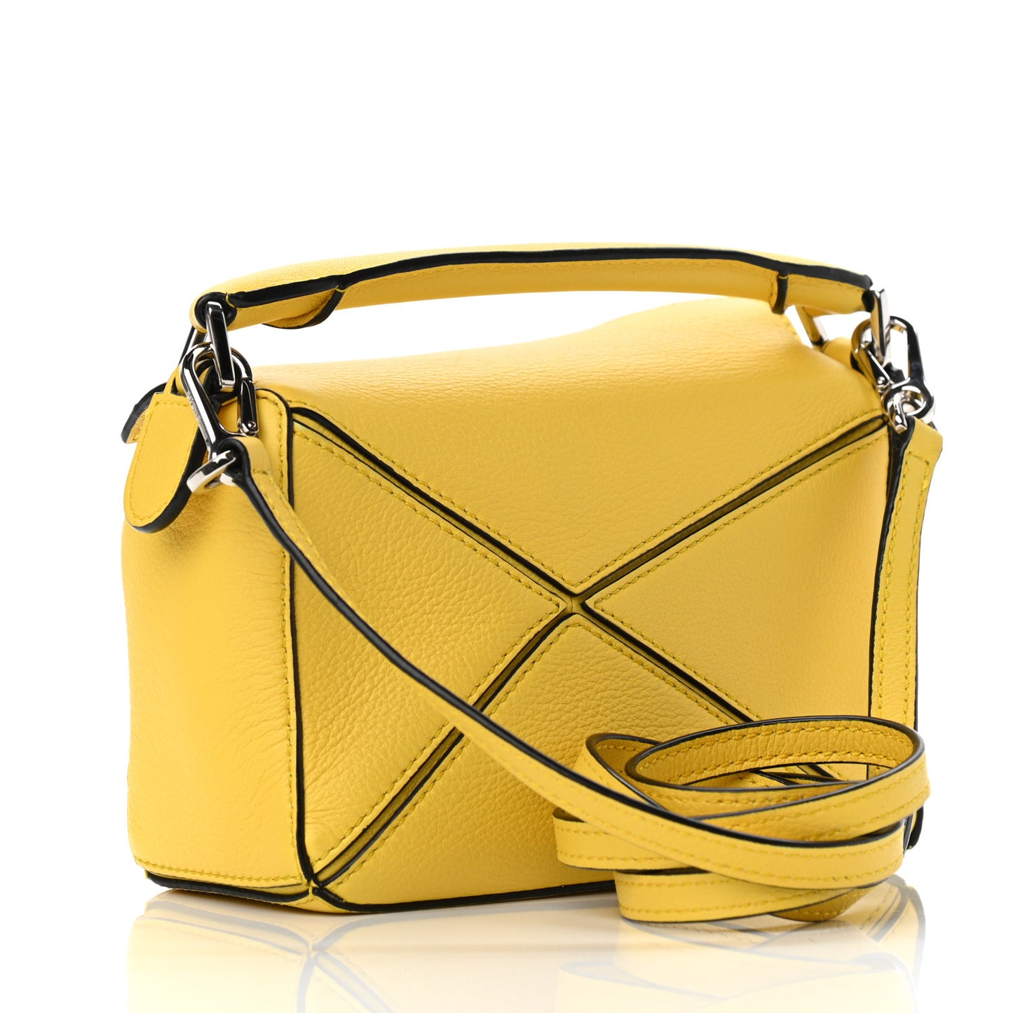 Calfskin Mini Puzzle Bag Yellow