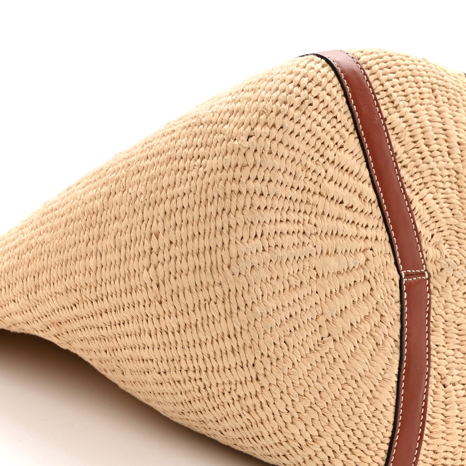 Chloe Raffia Calfskin Large Basket Tote Tan 8 of 9