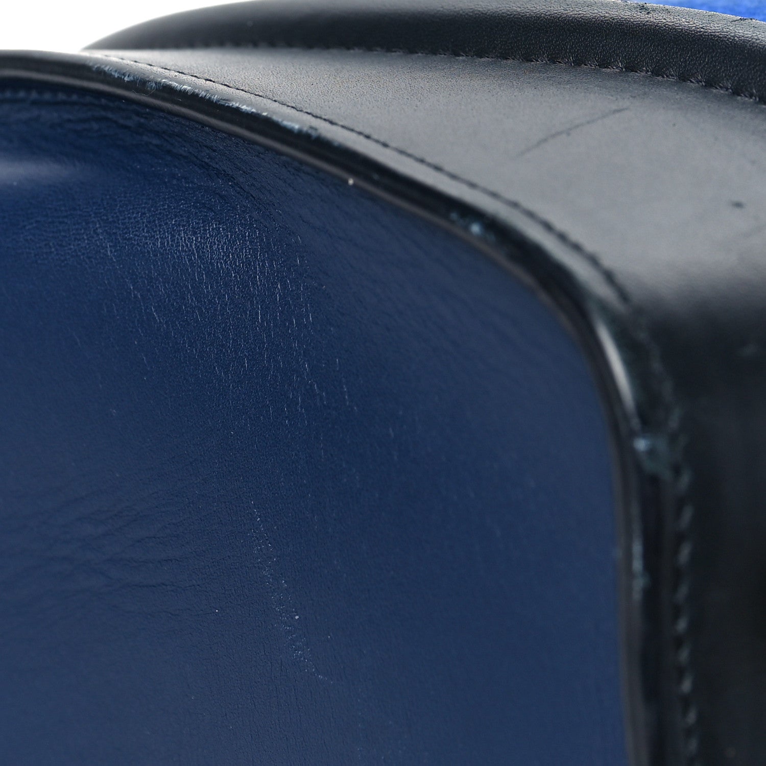 Celine Nubuck Smooth Calfskin Mini Tri-Color Luggage Bright Blue 10 of 12