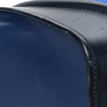 Celine Nubuck Smooth Calfskin Mini Tri-Color Luggage Bright Blue 10 of 12
