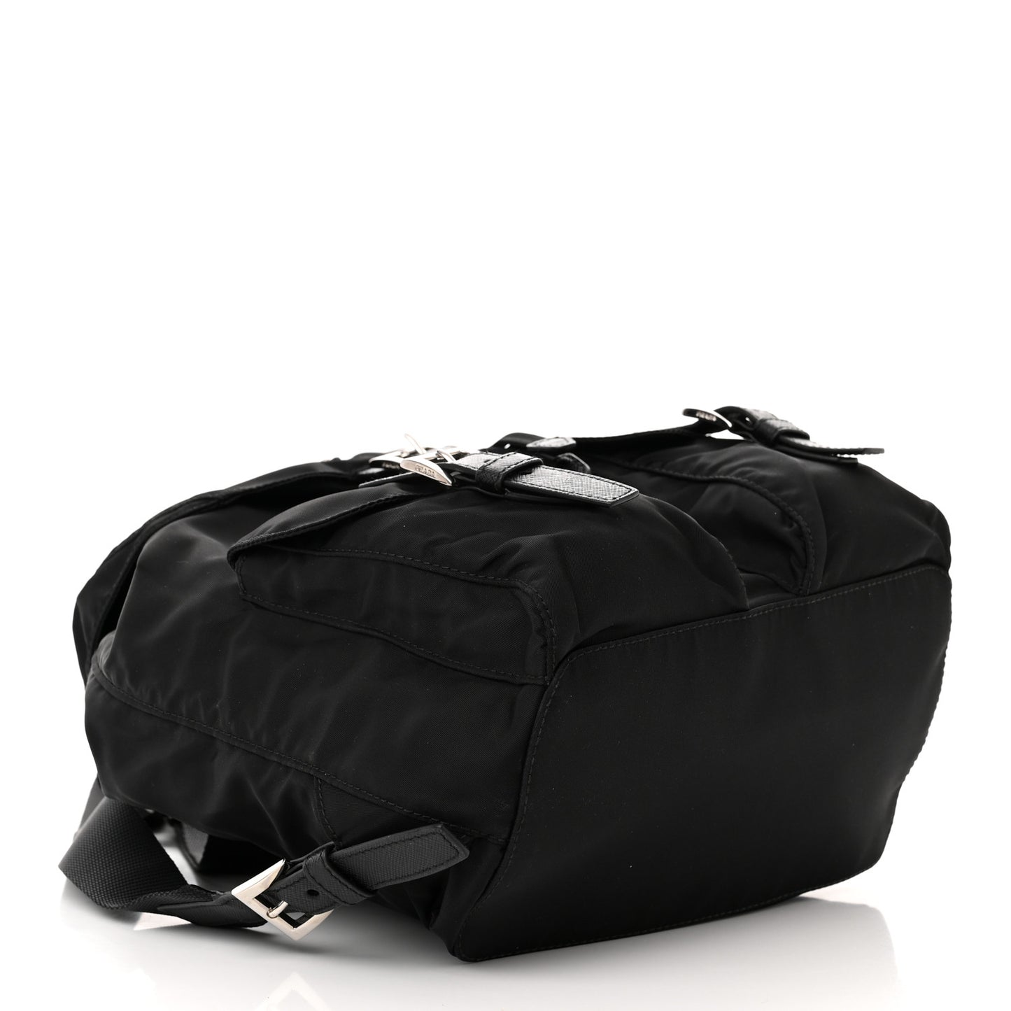 Tessuto Nylon Saffiano Small Backpack Black