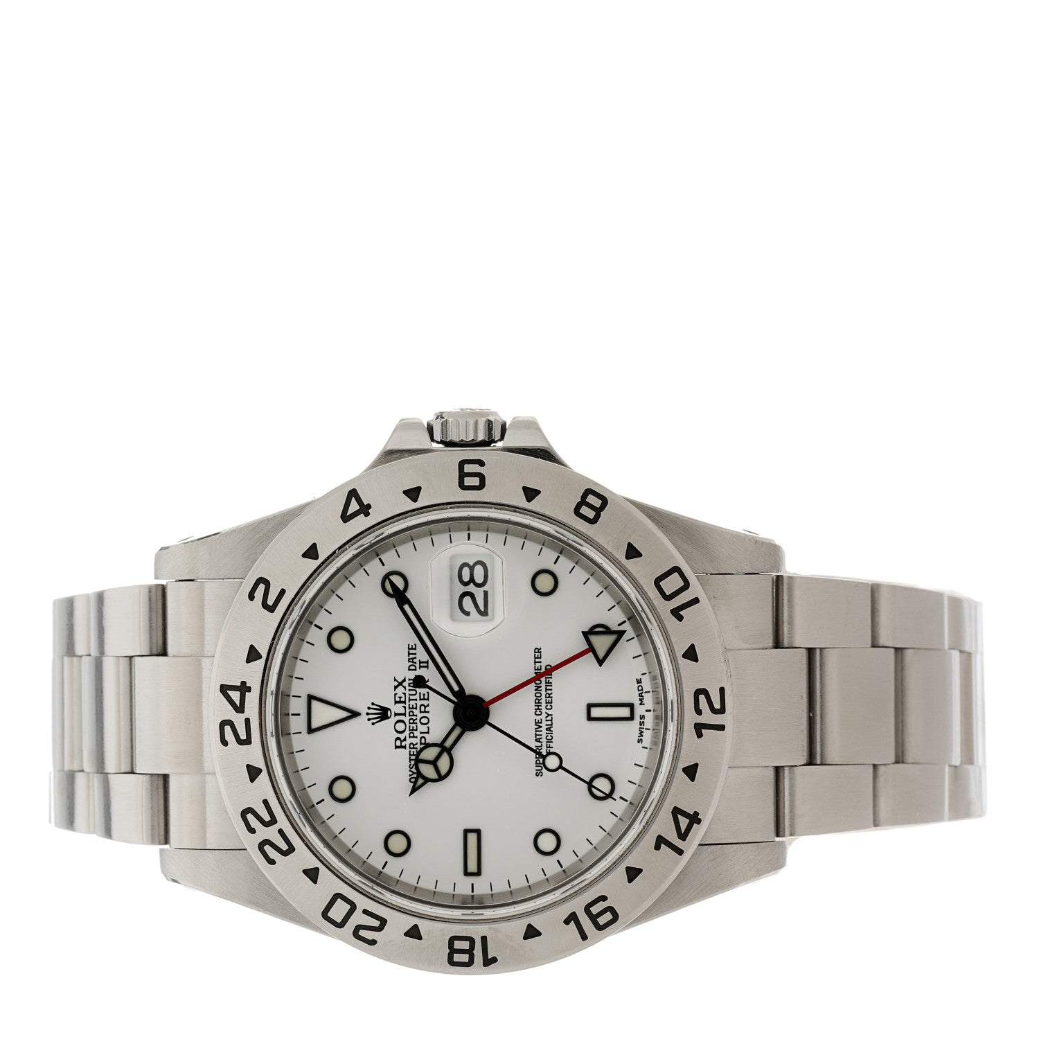 Rolex Stainless Steel 40mm Oyster Perpetual Date Explorer II Watch White 16570 2 of 4