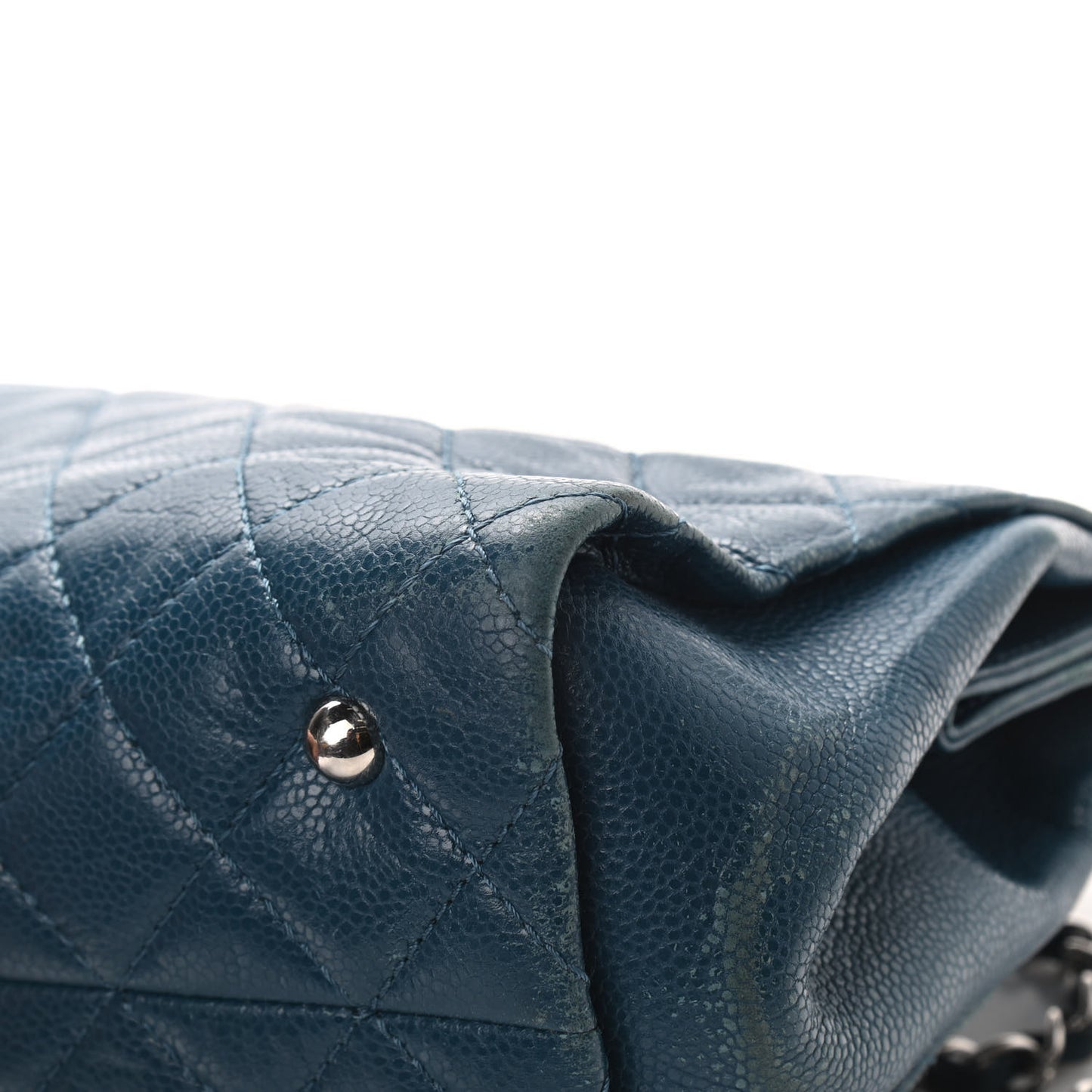 Caviar Quilted Timeless CC Shopping Tote Blue