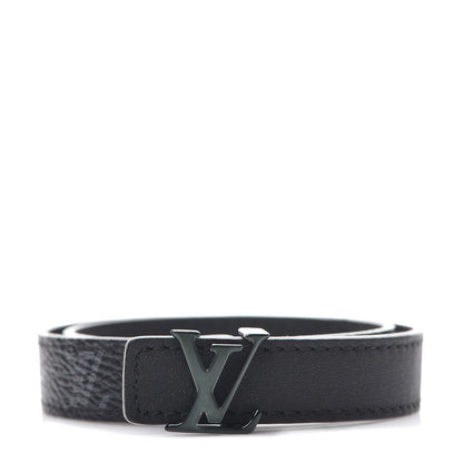 Louis Vuitton Monogram Eclipse 14mm LV Initiales Reversible Bracelet 19 1 of 4