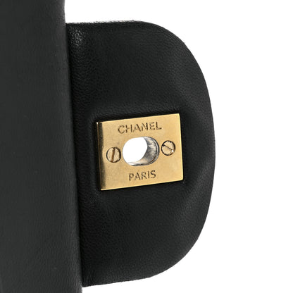 Chanel Lambskin Quilted Jumbo Double Flap Black 7 of 12