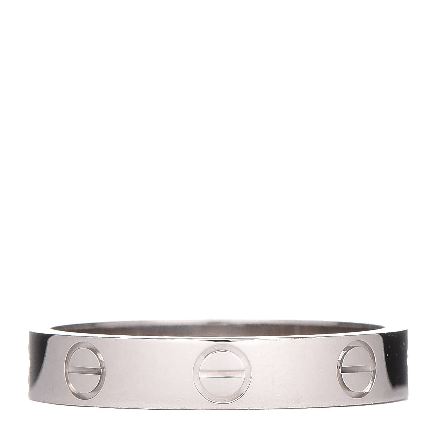 Cartier 18K White Gold 3.5mm LOVE Wedding Band Ring 54 6.75 3 of 5