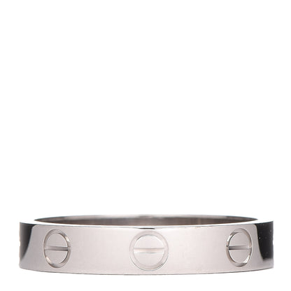 Cartier 18K White Gold 3.5mm LOVE Wedding Band Ring 54 6.75 3 of 5