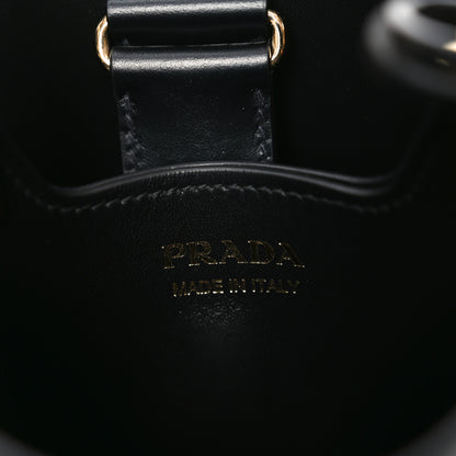 Prada Soft Calfskin Small Panier Bucket Bag Black 6 of 9