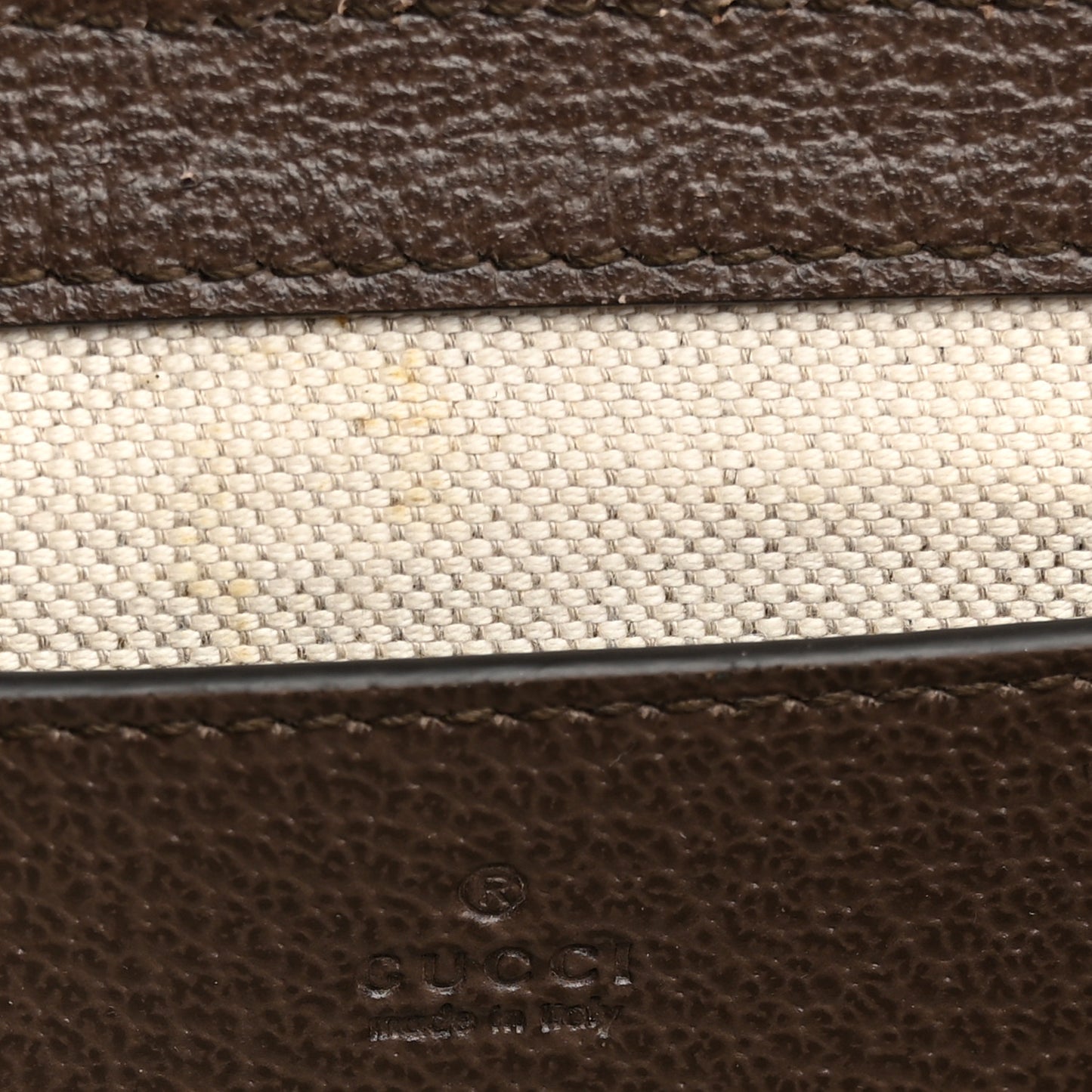 GG Supreme Monogram Textured Dollar Calfskin Web Mini Ophidia Envelope Shoulder Bag Beige Ebony