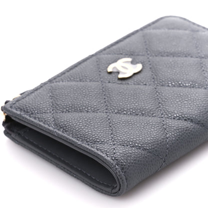 Chanel Caviar Quilted Zipped Key Holder Case Gray 9 of 11