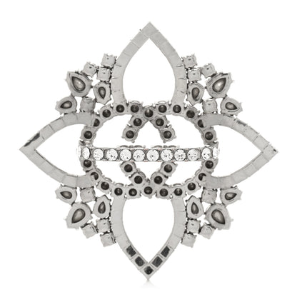 Gucci Metal Crystal Interlocking G Flower Ring S Silver 4 of 7