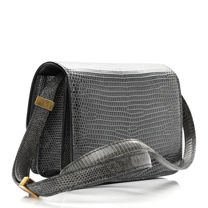 Celine Lizard Small Classic Box Flap Bag Dark Taupe 3 of 9