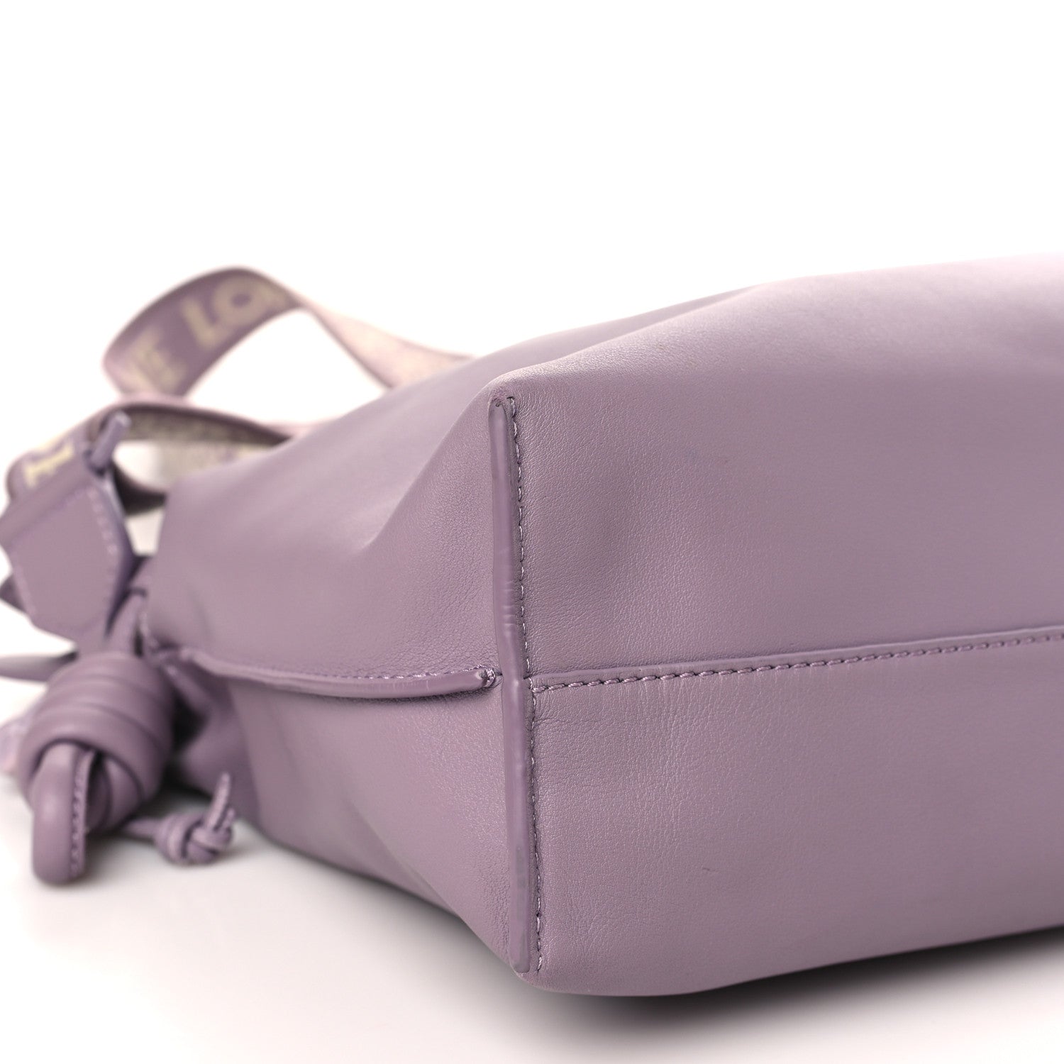 Loewe Calfskin Monochrome Flamenco Knot Clutch Pale Aubergine Glaze 8 of 10