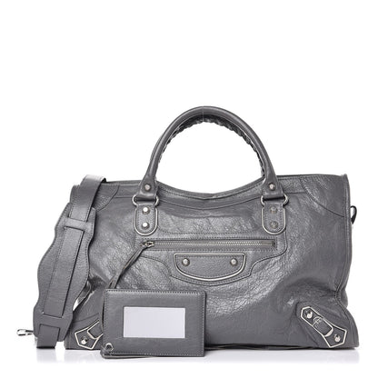 Balenciaga Chevre Silver Metallic Edge Hardware City Gris Cendre 1 of 8