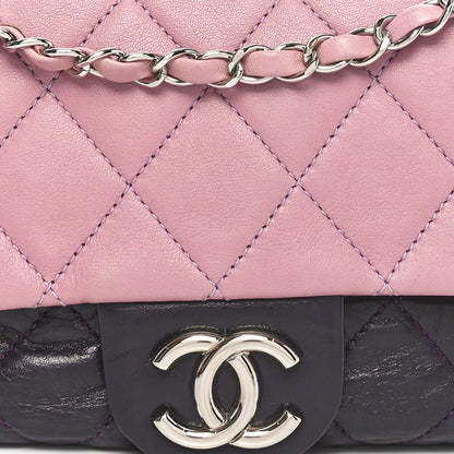 Chanel Lambskin Quilted Bi-Color Medium Single Flap Light Purple 8 of 10