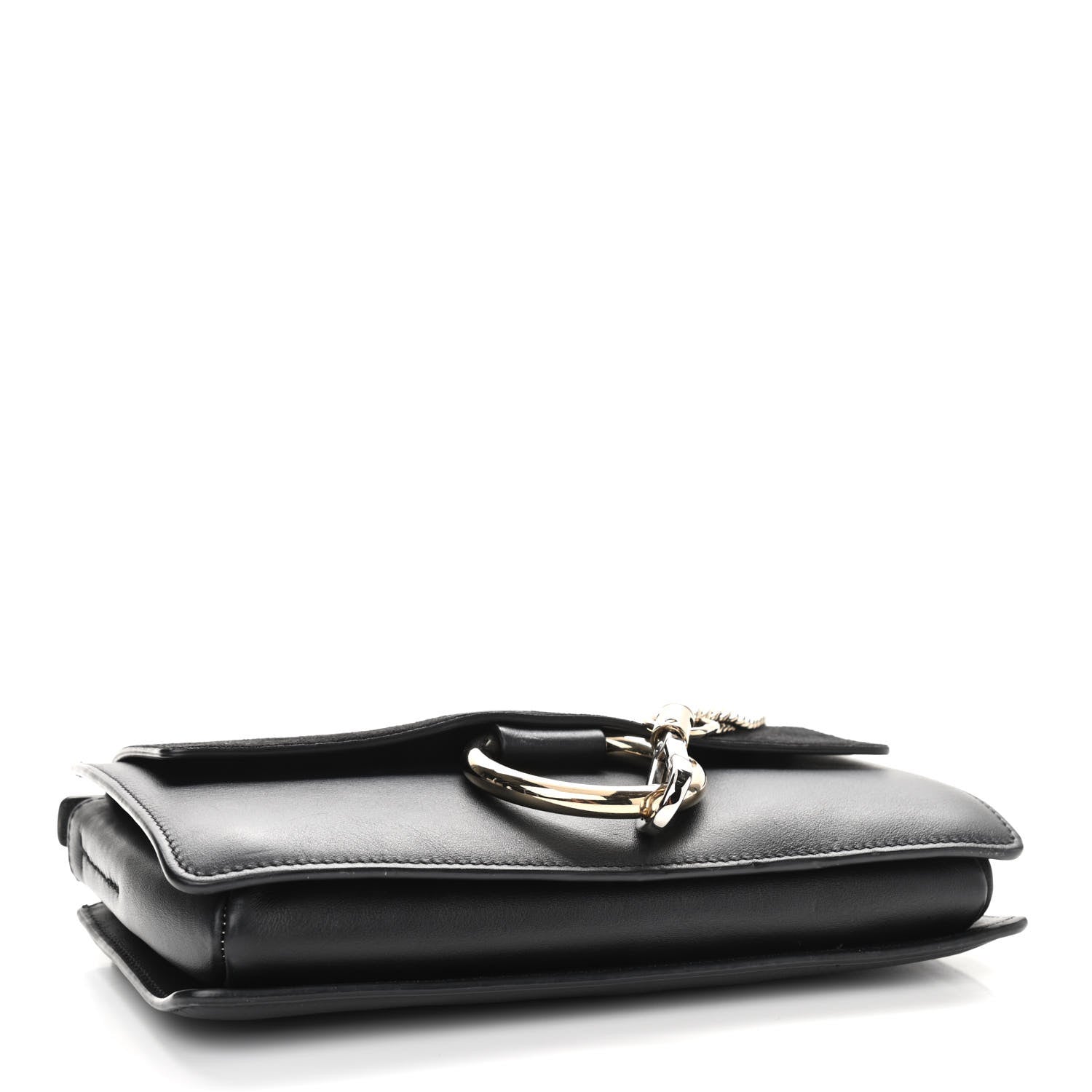 Chloe Suede Calfskin Small Faye Shoulder Bag Black 4 of 10