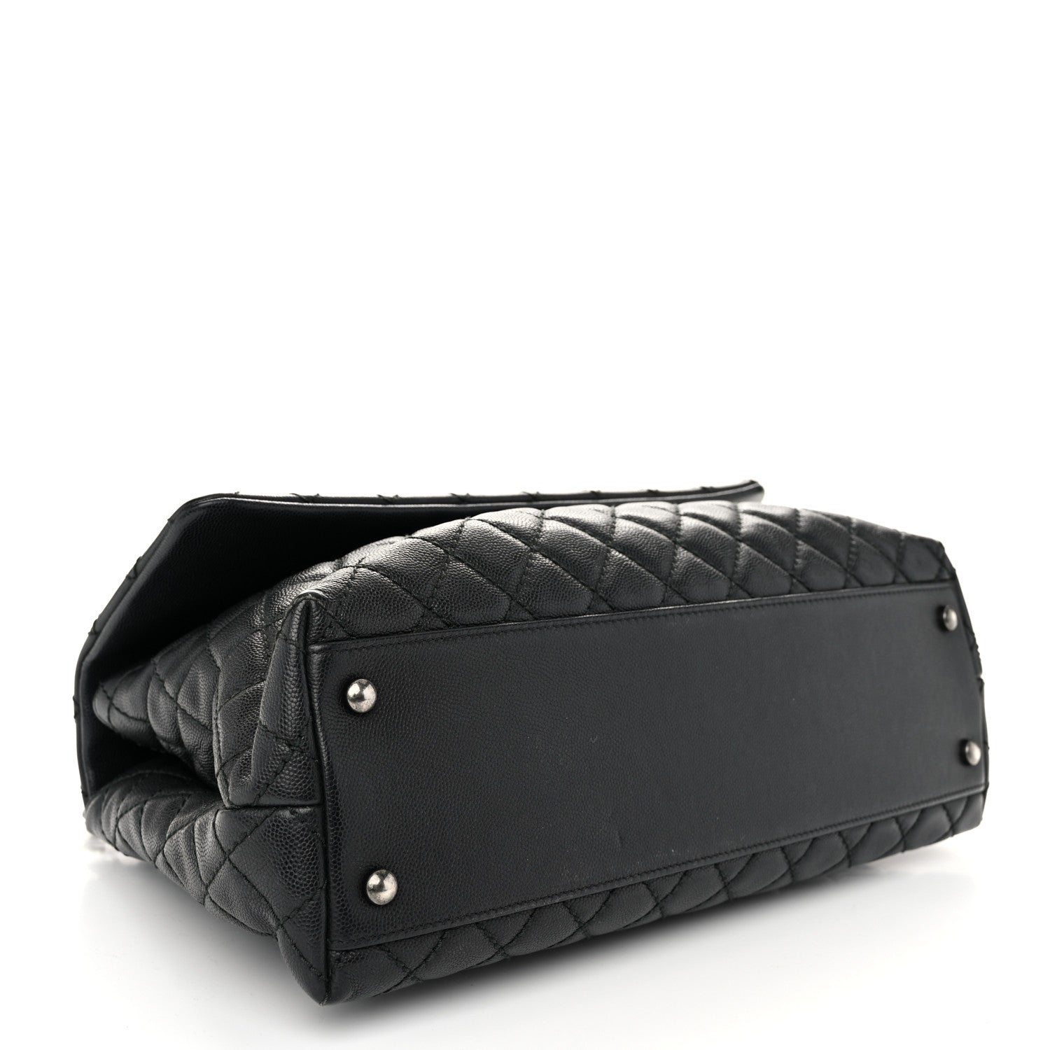 Chanel Caviar Quilted Medium Coco Handle Flap Black 4 of 10