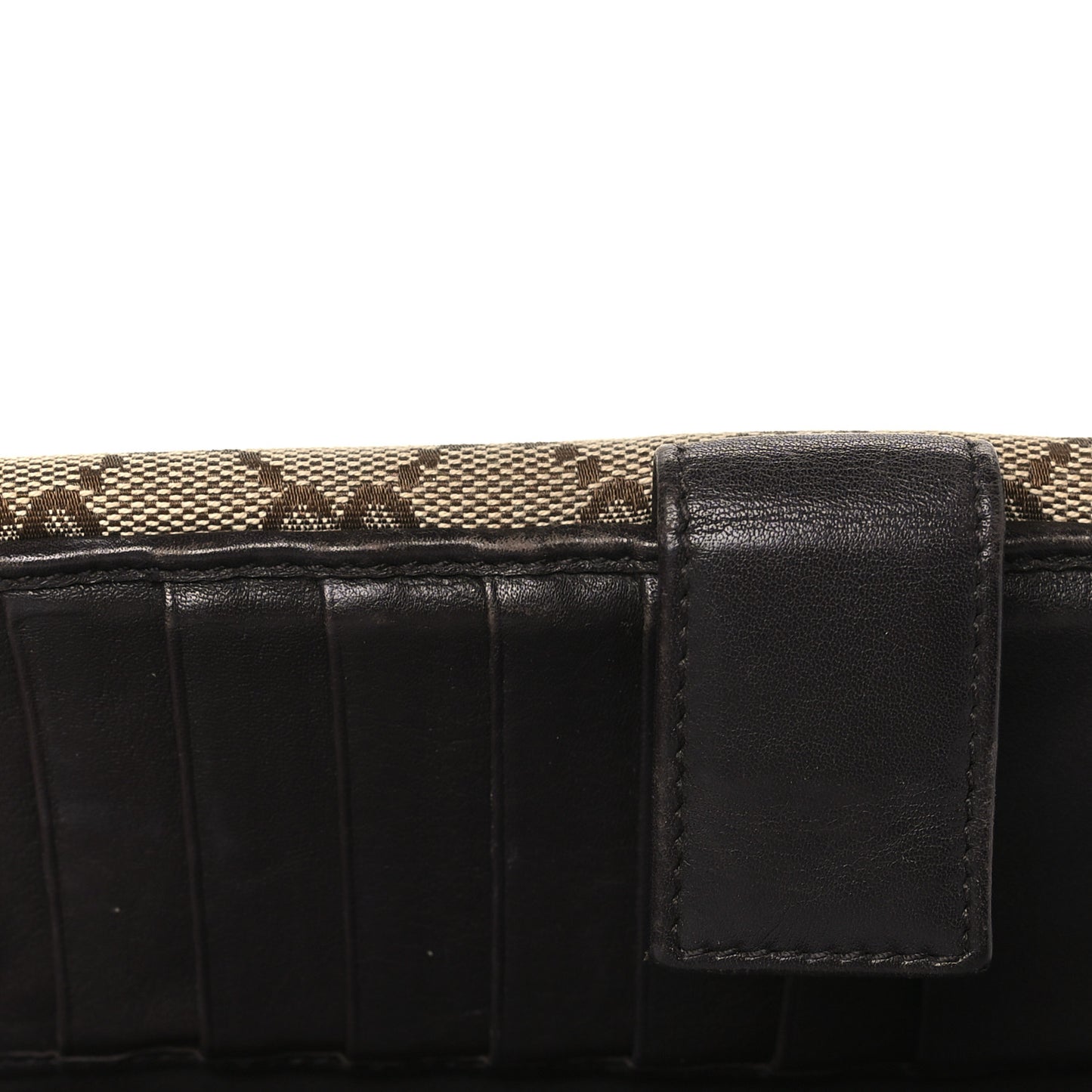 Monogram Margaux Calfskin Dice Continental Wallet Beige Ebony Dark Brown