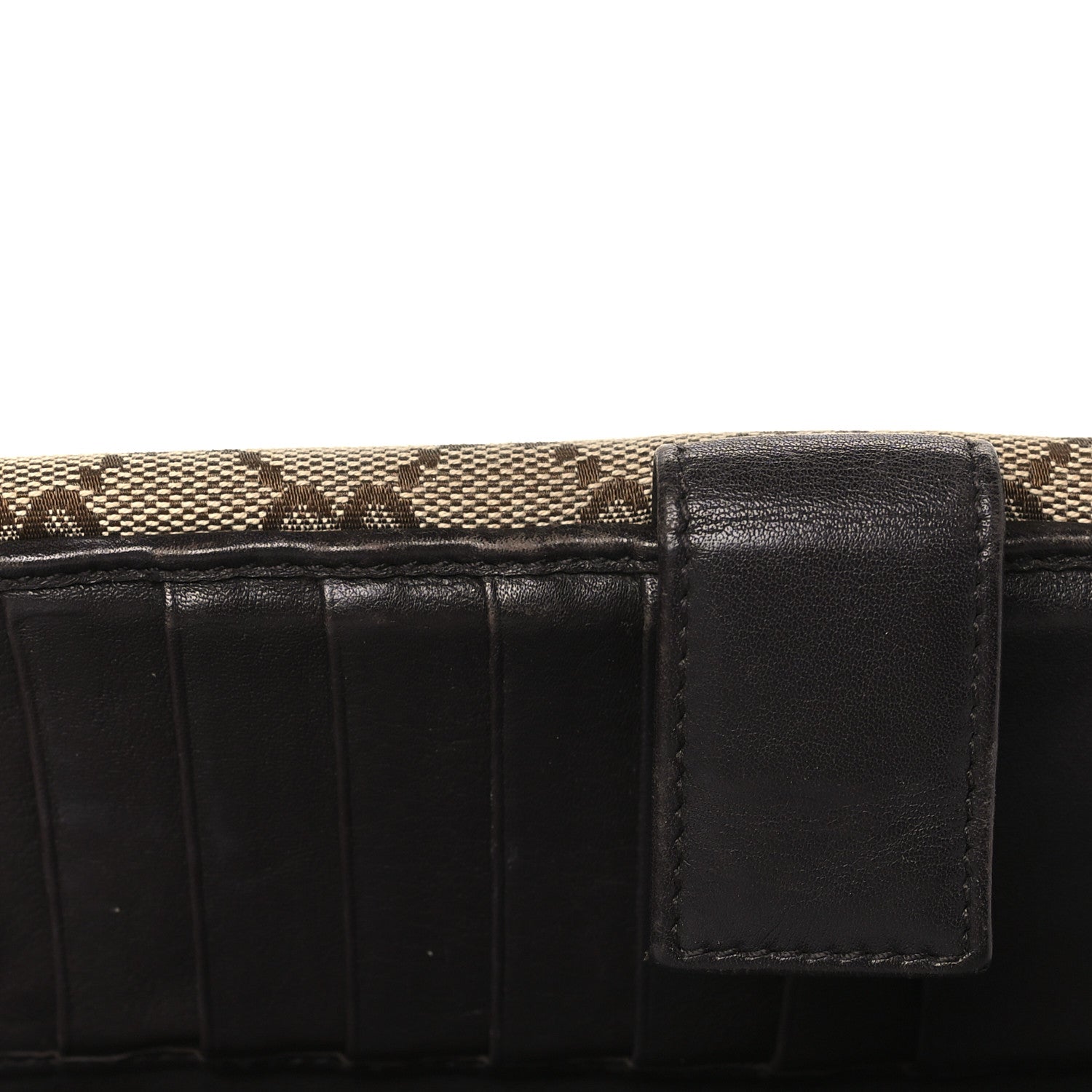 Gucci Monogram Margaux Calfskin Dice Continental Wallet Beige Ebony Dark Brown 10 of 11