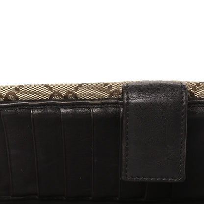 Gucci Monogram Margaux Calfskin Dice Continental Wallet Beige Ebony Dark Brown 10 of 11