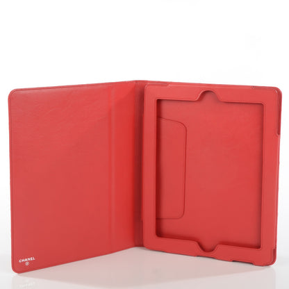 Chanel Calfskin Double Stitch iPad Case Red 6 of 9