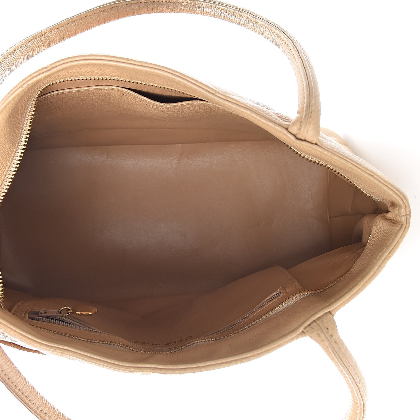 Caviar Quilted Medallion Tote Beige