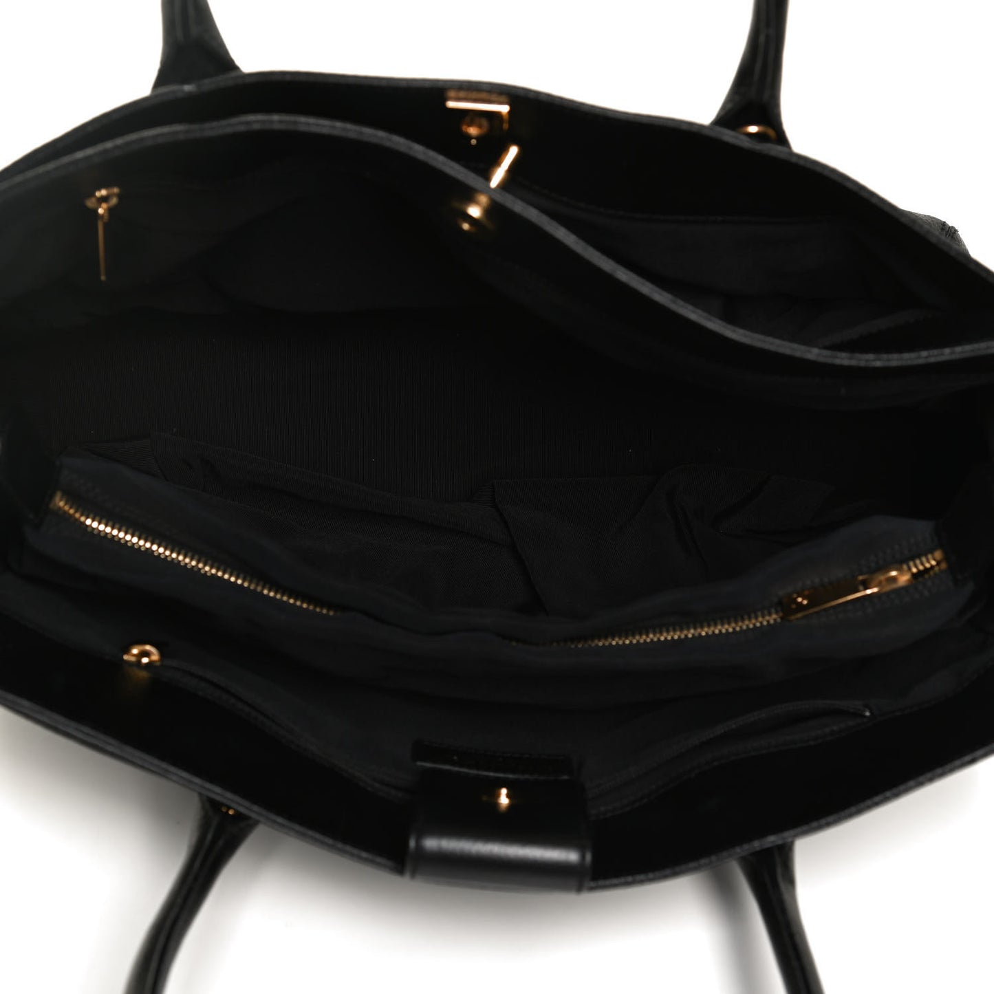 Calfskin Cerf Shopper Tote Black