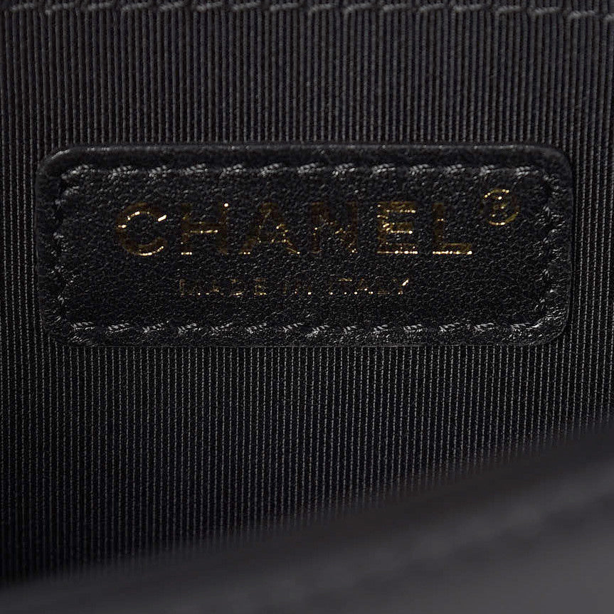 Chanel Lambskin Chevron Quilted Small Boy Flap Black 6 of 14