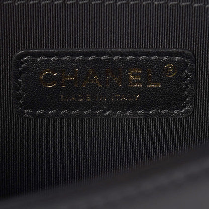 Chanel Lambskin Chevron Quilted Small Boy Flap Black 6 of 14