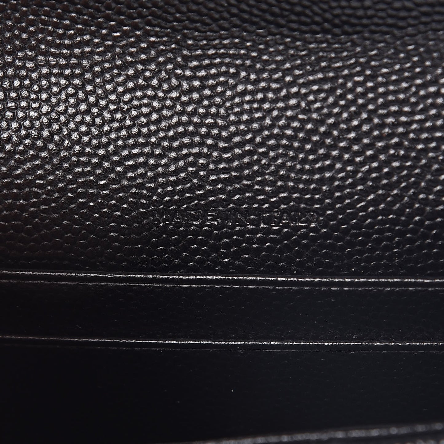 Grain De Poudre Matelasse Chevron Small Monogram Envelope Wallet Black