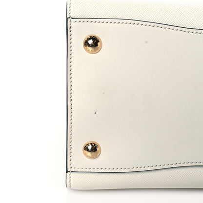 Prada Saffiano City Calfskin Medium Bibliothèque Top Handle Bianco Begon 11 of 11