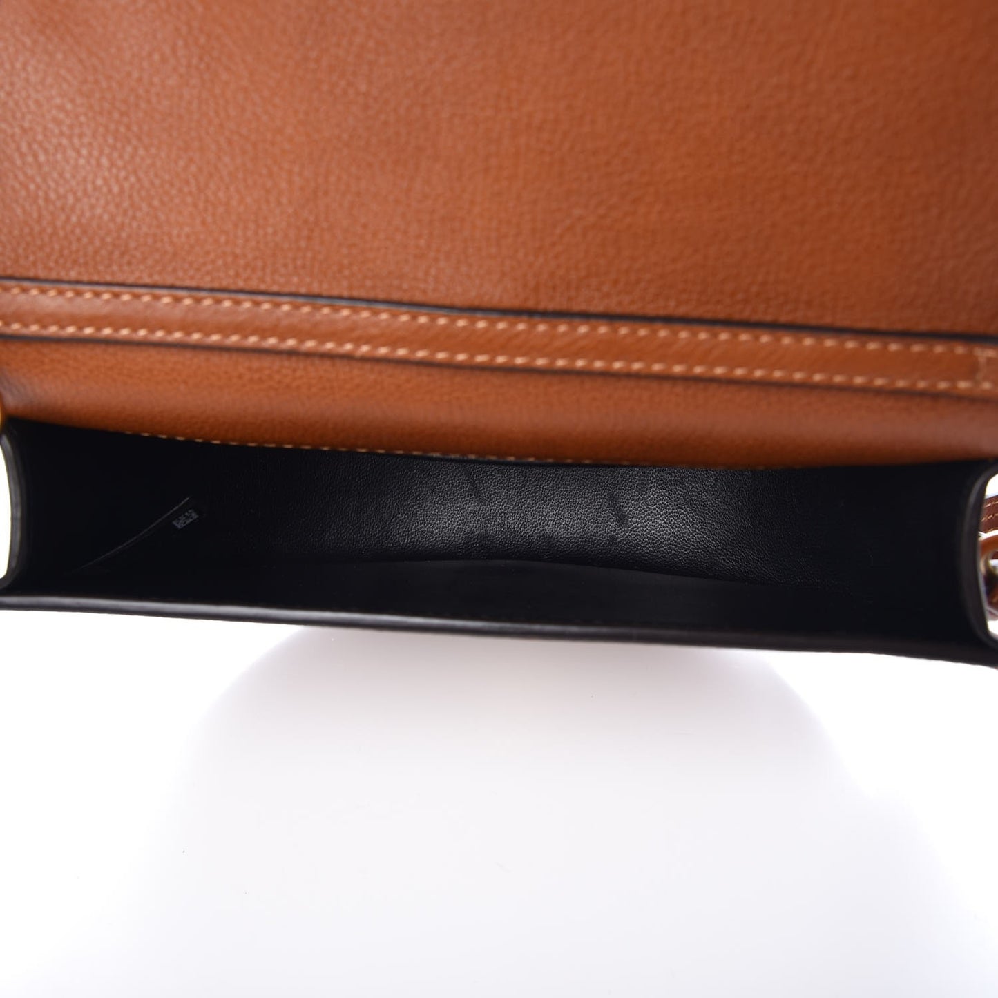 Calfskin Small Nile Bracelet Minaudiere Bag Caramel