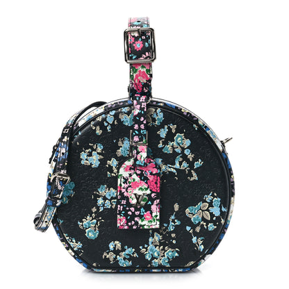 Louis Vuitton Calfskin Floral Print Petite Boite Chapeau Black 1 of 8