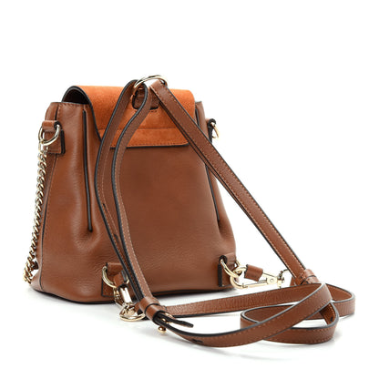Chloe Suede Calfskin Small Faye Backpack Tan 2 of 8