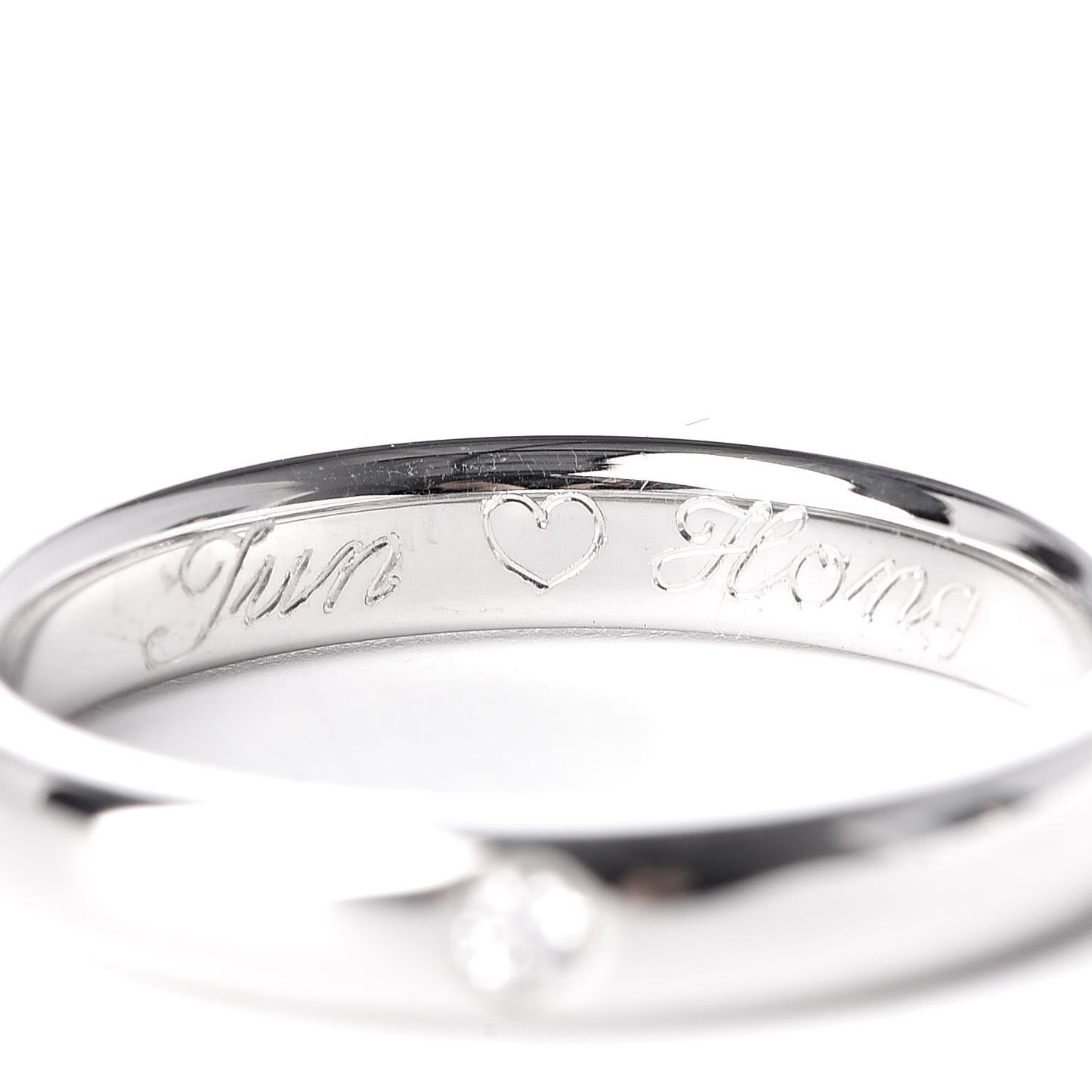 Platinum Diamond Elsa Peretti Band Ring 46 3.75