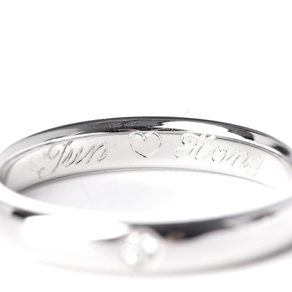 Tiffany Platinum Diamond Elsa Peretti Band Ring 46 3.75 6 of 6