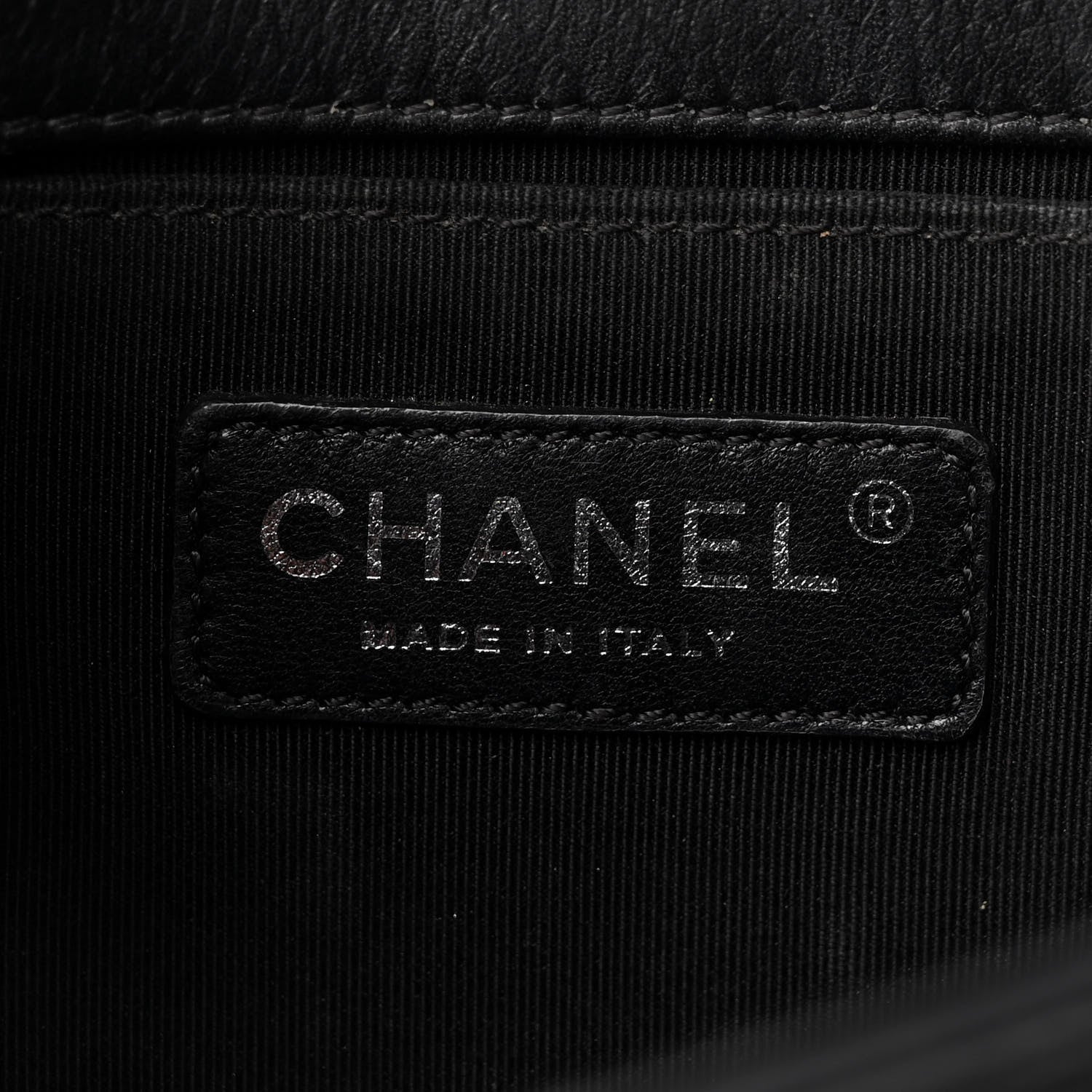 Chanel Calfskin Chevron Quilted Medium Chain Boy Flap Black 6 of 13