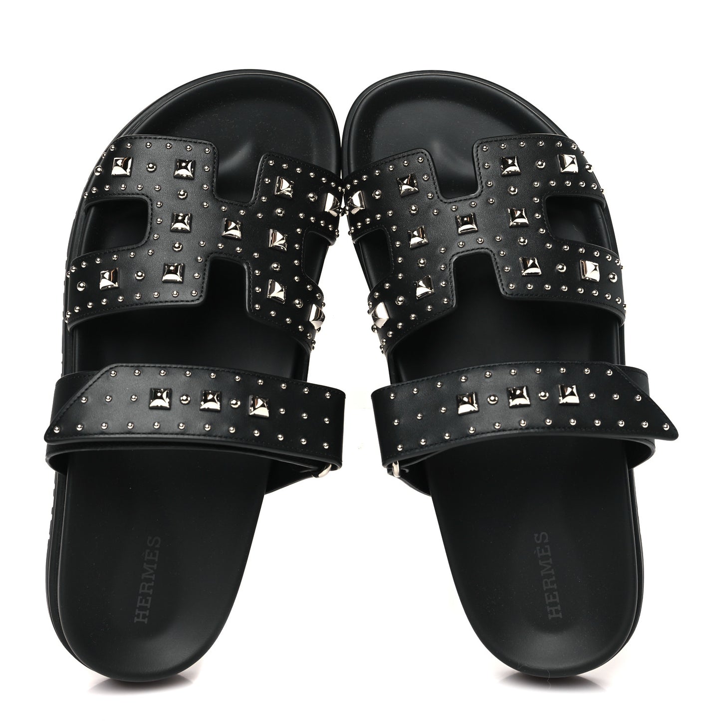 Calfskin Medor Studded Womens Chypre Sandals 38 Black