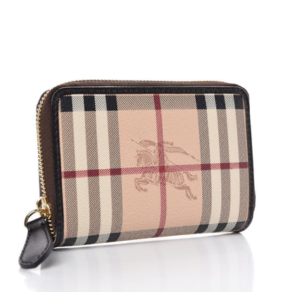 Burberry Haymarket Check Medium Burleigh Zip Wallet Chocolate 3 of 11