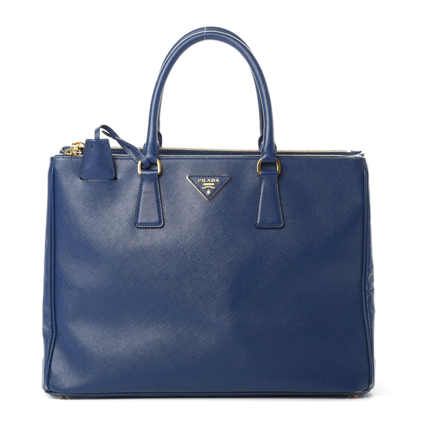 Saffiano Large Galleria Double Zip Tote Cobalto
