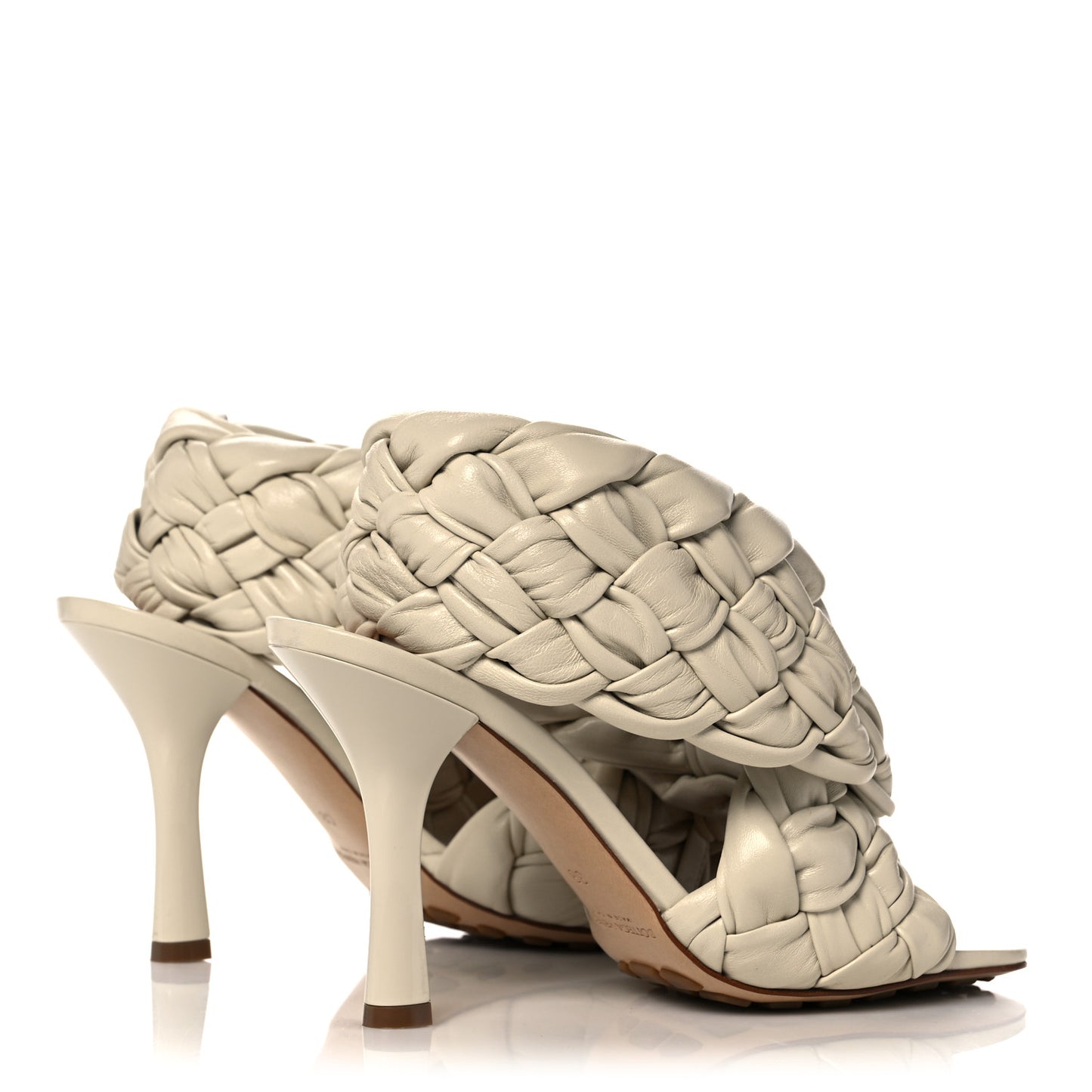 Shiny Nappa Intrecciato The Board Sandals 38 Wax