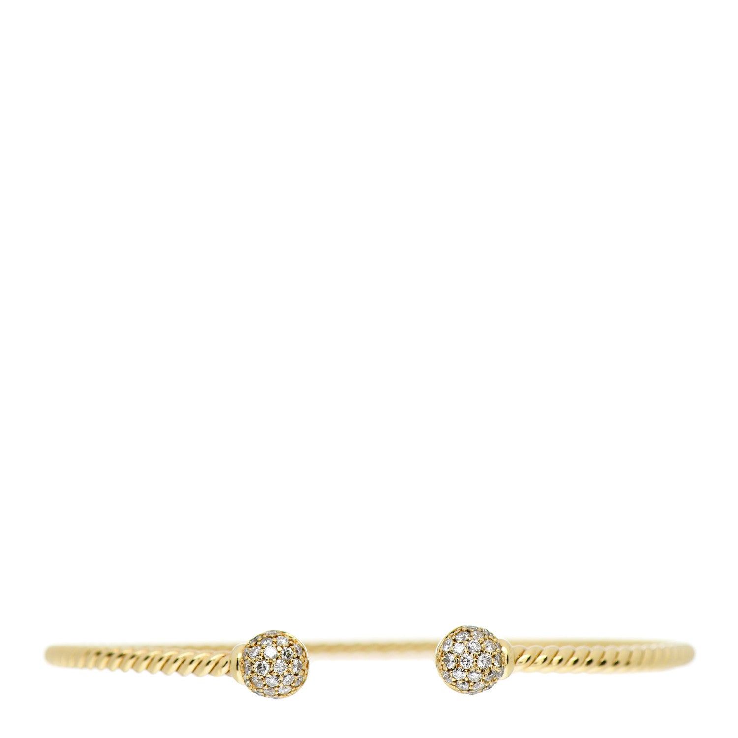David Yurman 18K Yellow Gold Diamond Petite Solari Bracelet 1 of 3