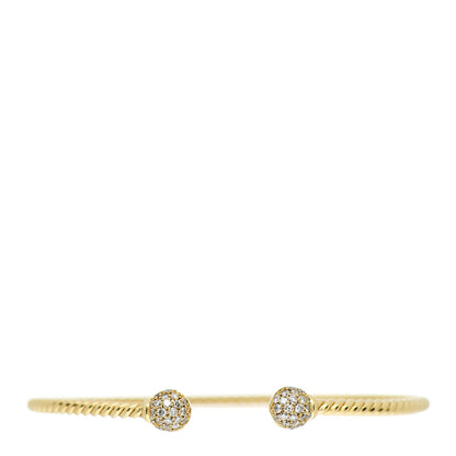 David Yurman 18K Yellow Gold Diamond Petite Solari Bracelet 1 of 3