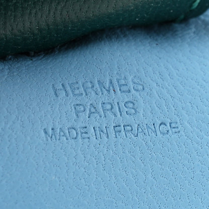 Hermes Milo Lambskin Grigri Rodeo Horse Bag Charm MM Celeste Malachite Craie 3 of 3