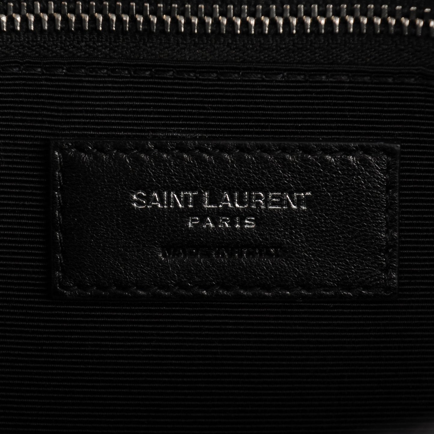 Calfskin Crocodile Embossed Monogram Large Satchel Black