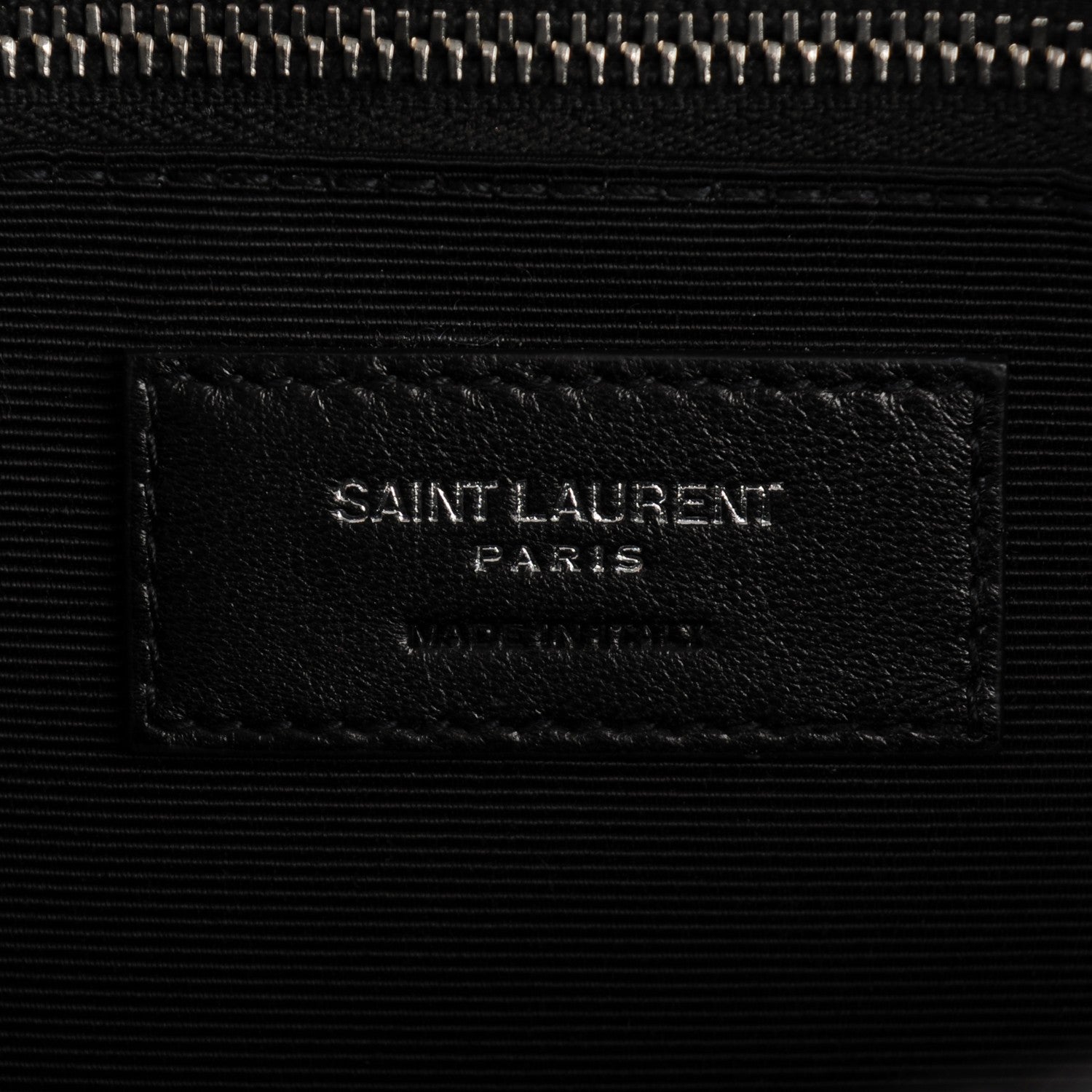 Saint Laurent Calfskin Crocodile Embossed Monogram Large Satchel Black 6 of 8