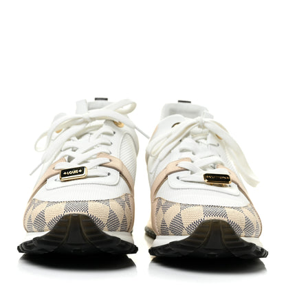 Louis Vuitton Calfskin Damier Azur Run Away Sneakers 40 White 2 of 10
