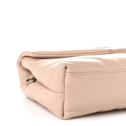 Saint Laurent Calfskin Y Quilted Monogram Toy Loulou Crossbody Bag Nude Powder 8 of 12