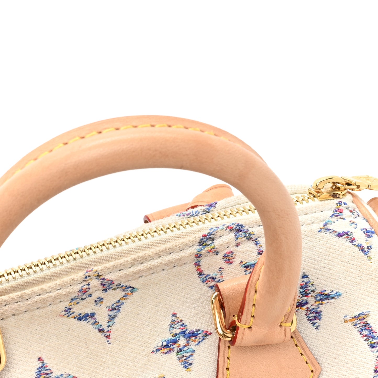Monogram Jacquard Fabric Speedy Bandouliere 20 Multicolor Beige