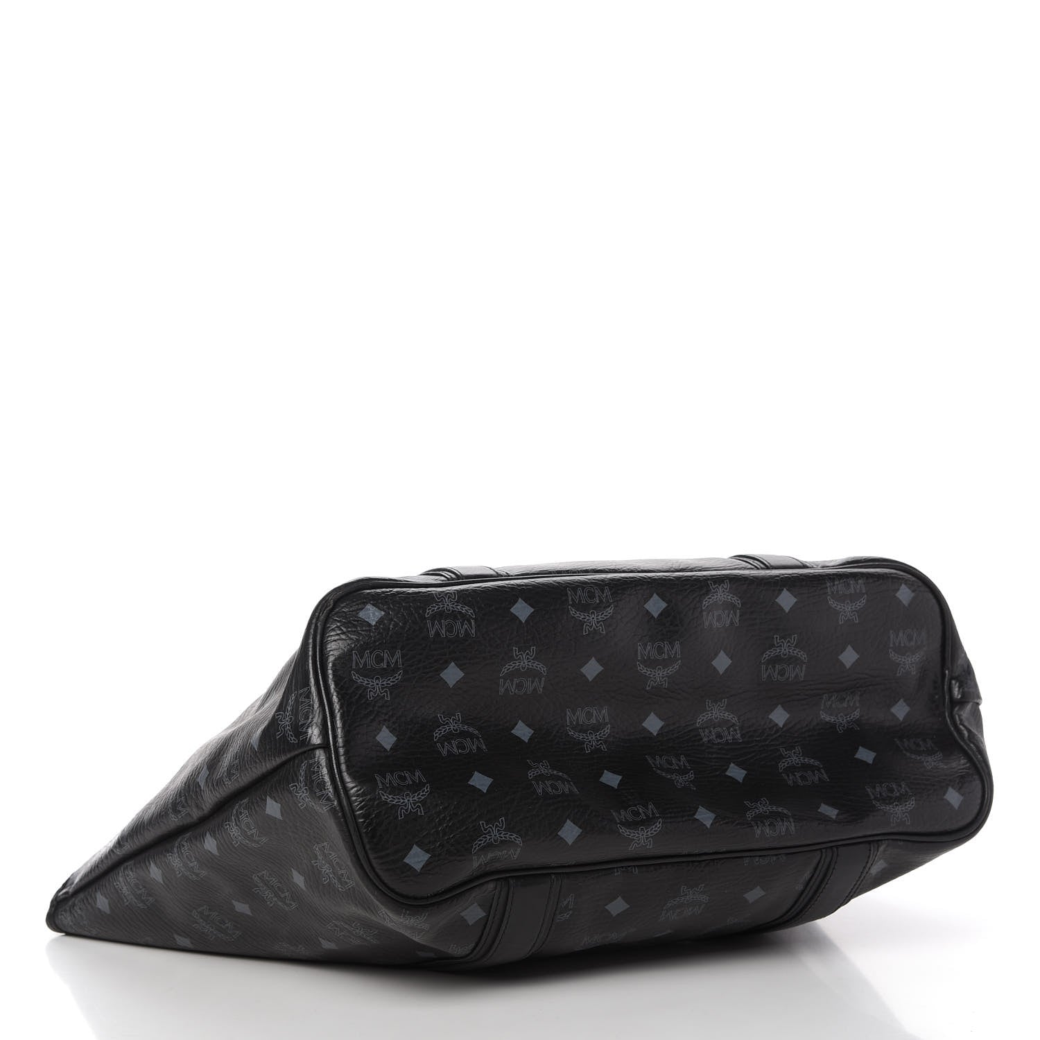 MCM Visetos Shopping Tote Black 4 of 9